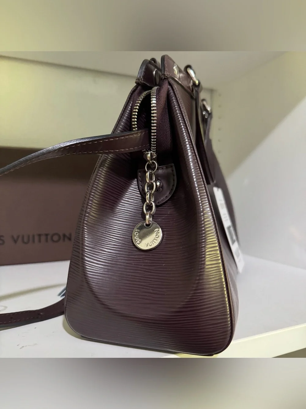 Louis Vuitton Structured Satchel in Dark plum